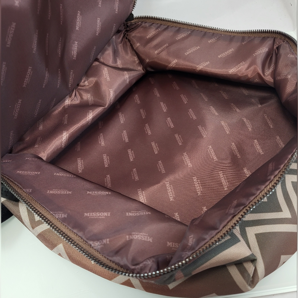 NWT Missoni Multicolor Zigzag Backpack Luggage Gy… - image 13